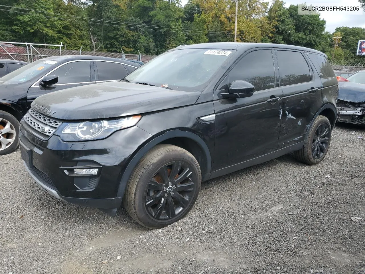 2015 Land Rover Discovery Sport Hse VIN: SALCR2BG8FH543205 Lot: 71174074