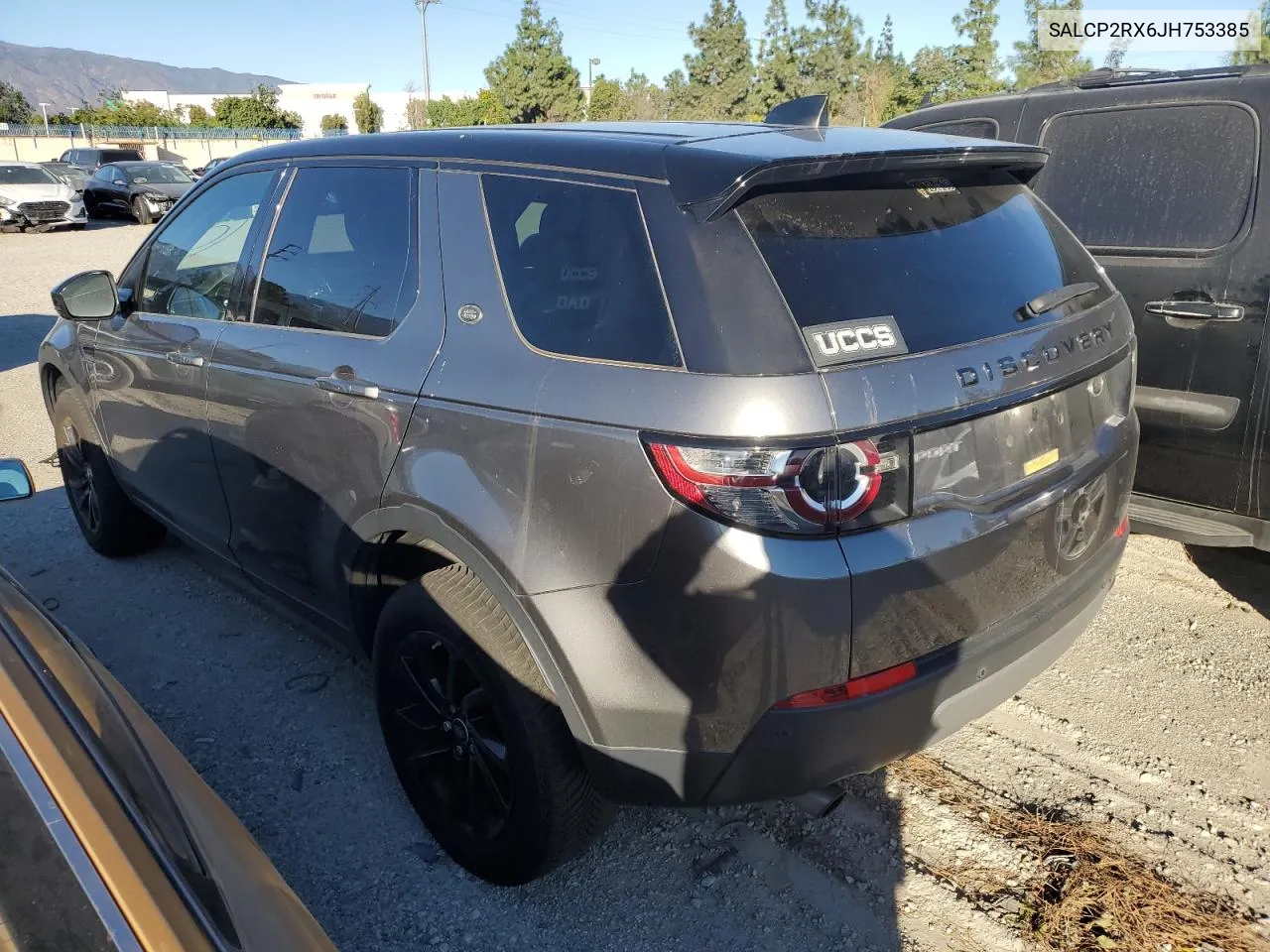 2018 Land Rover Discovery Sport Se VIN: SALCP2RX6JH753385 Lot: 78857634