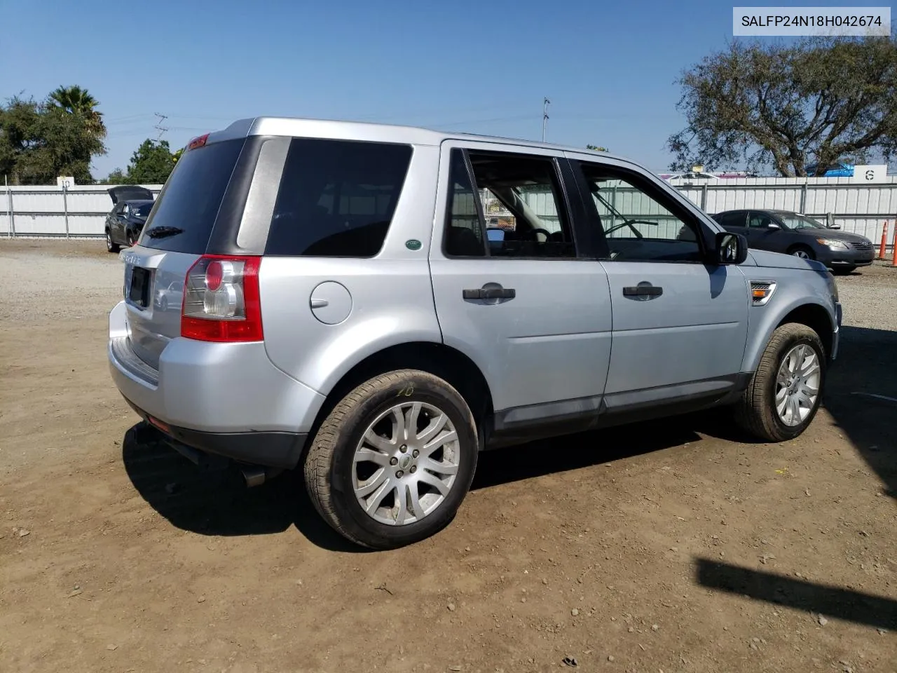 2008 Land Rover Lr2 Se VIN: SALFP24N18H042674 Lot: 72856744