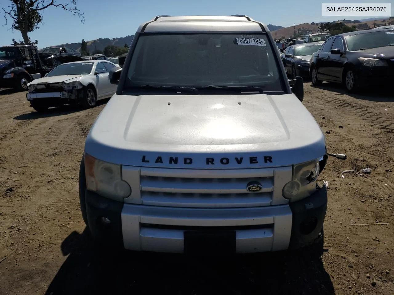 2005 Land Rover Lr3 Se VIN: SALAE25425A336076 Lot: 65977194