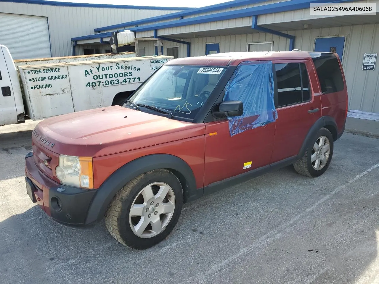 2006 Land Rover Lr3 Hse VIN: SALAG25496A406068 Lot: 76896544