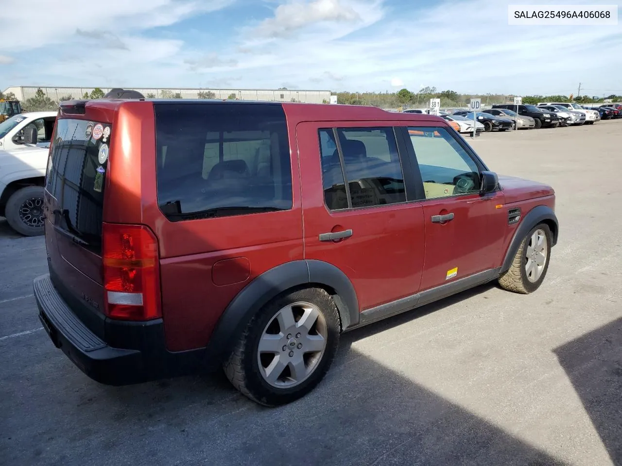 2006 Land Rover Lr3 Hse VIN: SALAG25496A406068 Lot: 76896544