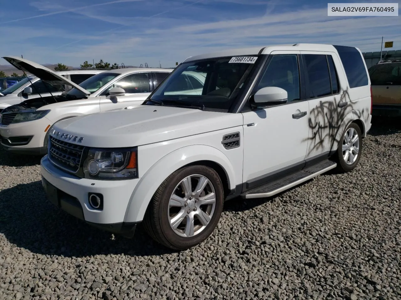 2015 Land Rover Lr4 Hse VIN: SALAG2V69FA760495 Lot: 75681734