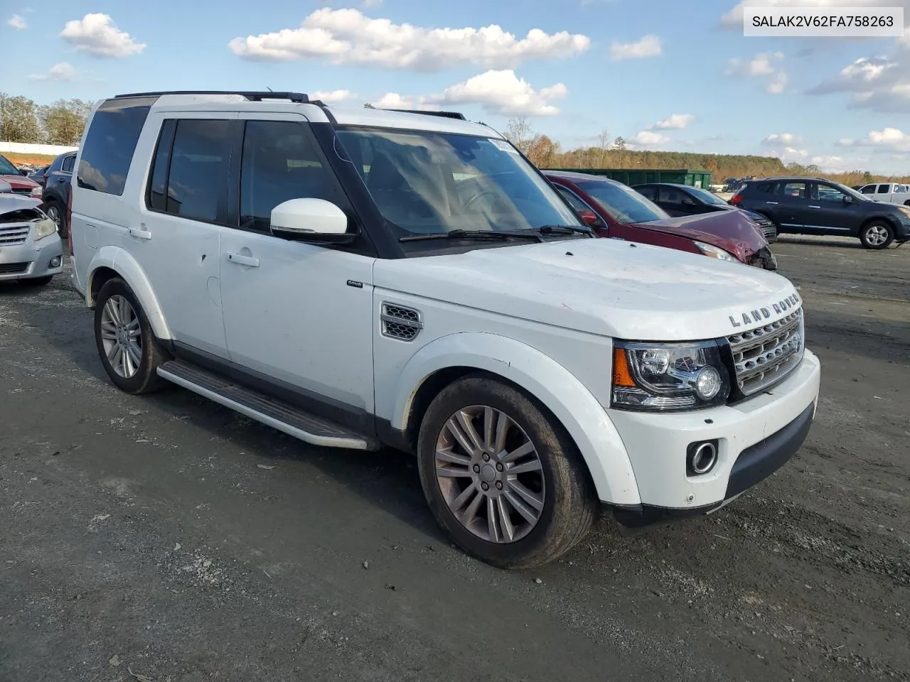 2015 Land Rover Lr4 Hse Luxury VIN: SALAK2V62FA758263 Lot: 78508114