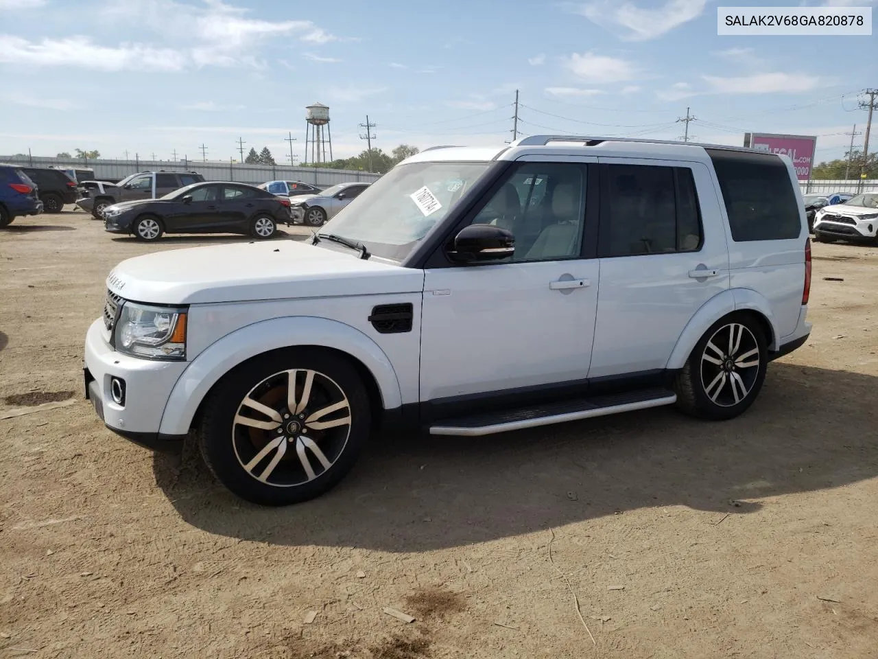 2016 Land Rover Lr4 Hse Luxury VIN: SALAK2V68GA820878 Lot: 71607714