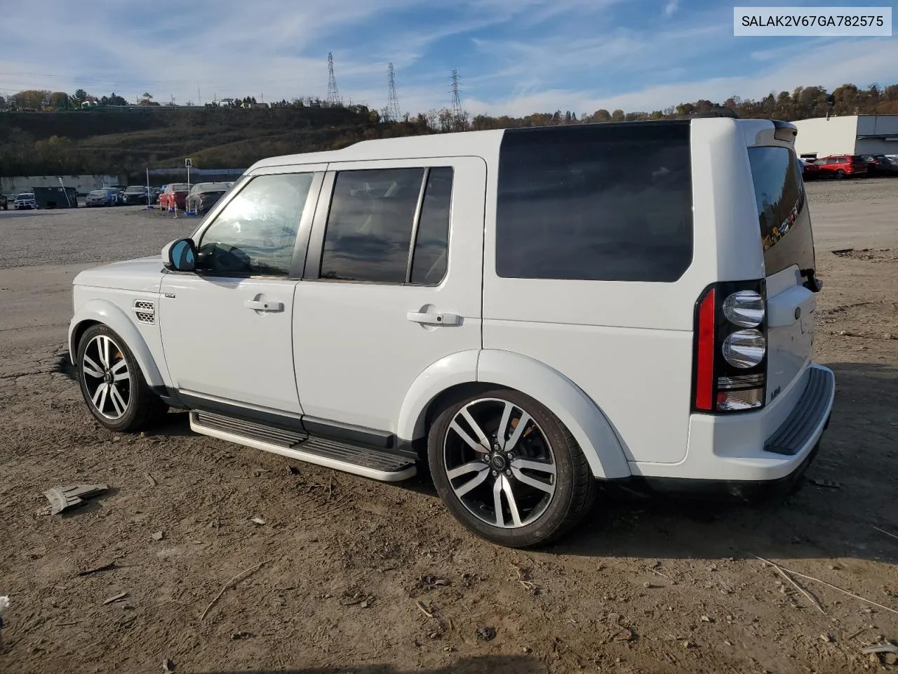 2016 Land Rover Lr4 Hse Luxury VIN: SALAK2V67GA782575 Lot: 78087954