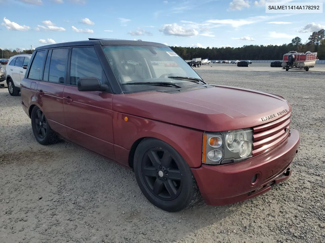 2004 Land Rover Range Rover Hse VIN: SALME11414A178292 Lot: 78899264