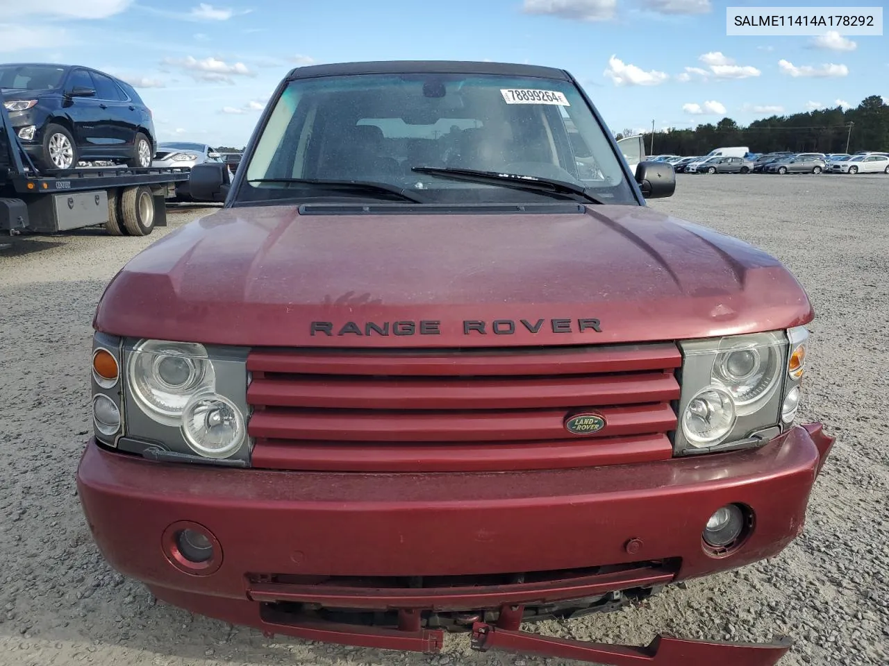 2004 Land Rover Range Rover Hse VIN: SALME11414A178292 Lot: 78899264