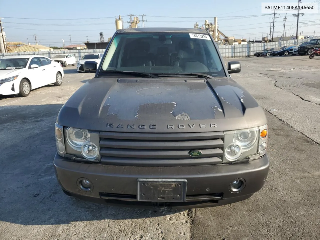 2005 Land Rover Range Rover Hse VIN: SALMF11405A195650 Lot: 76313284