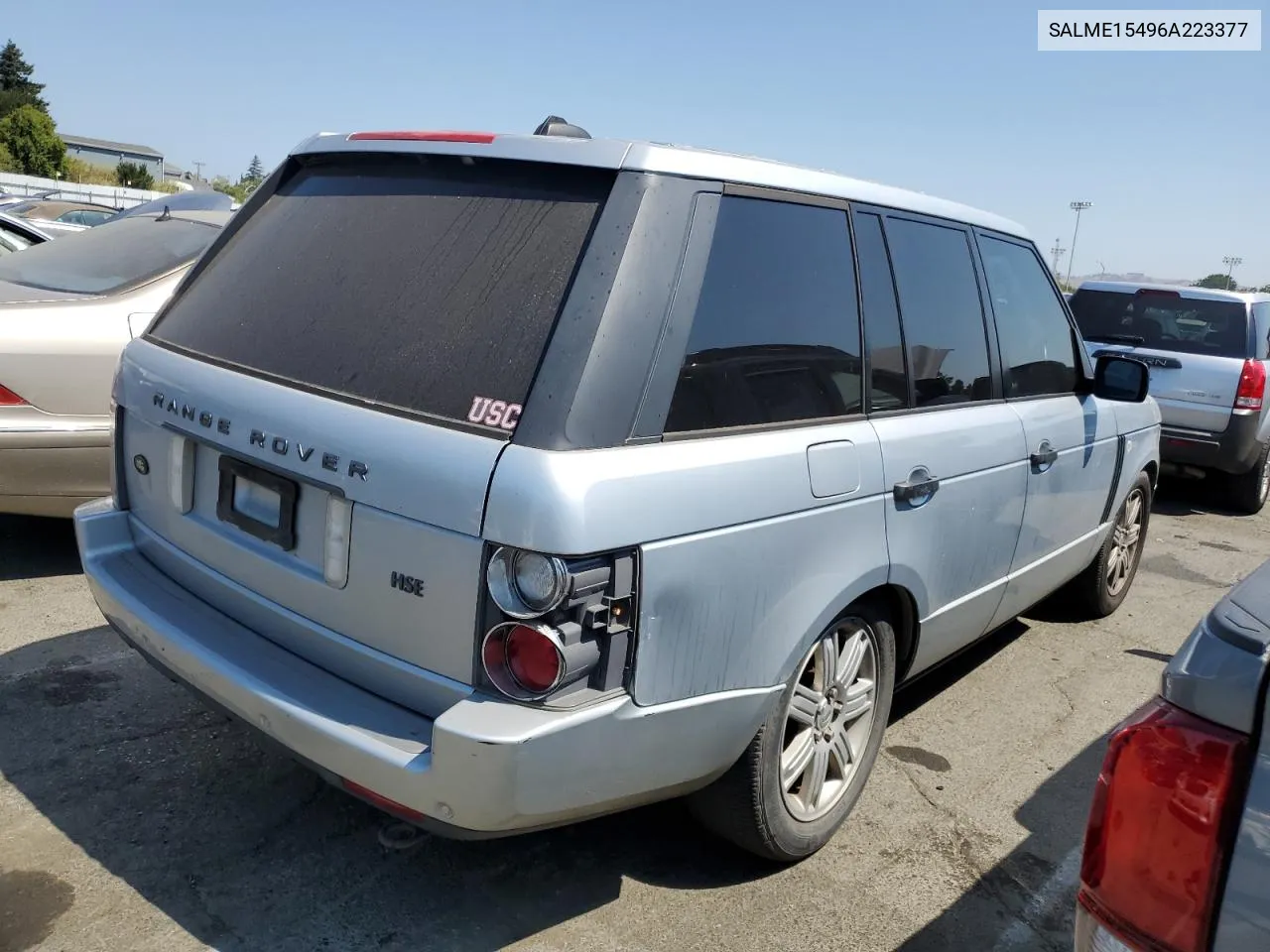 2006 Land Rover Range Rover Hse VIN: SALME15496A223377 Lot: 63054784