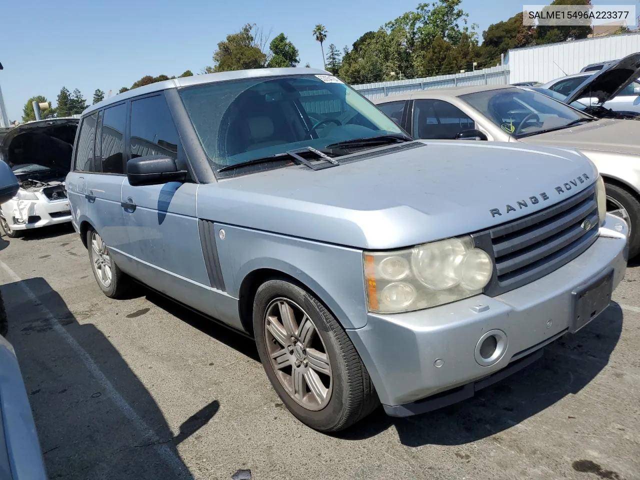 2006 Land Rover Range Rover Hse VIN: SALME15496A223377 Lot: 63054784