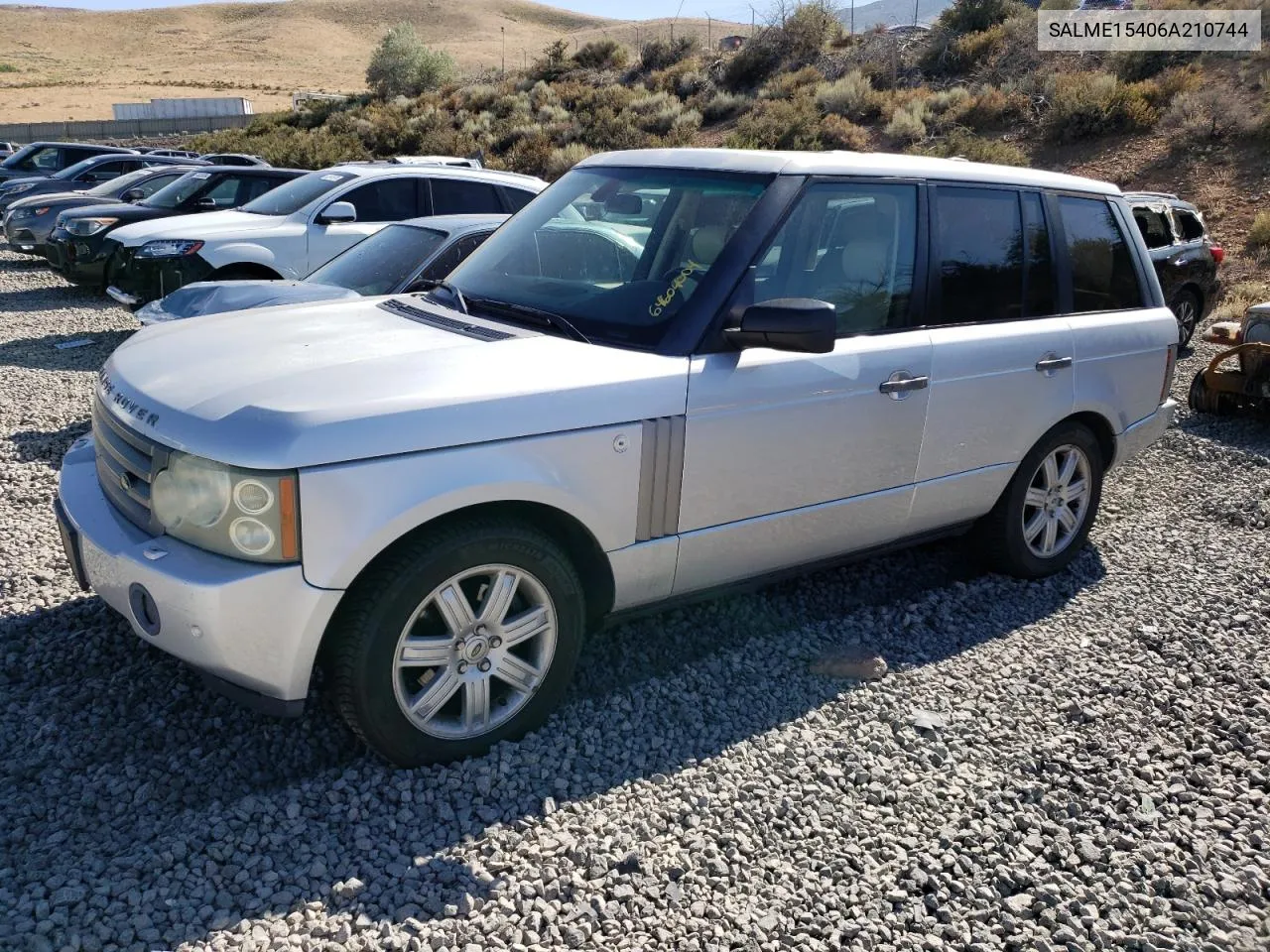 2006 Land Rover Range Rover Hse VIN: SALME15406A210744 Lot: 64604004