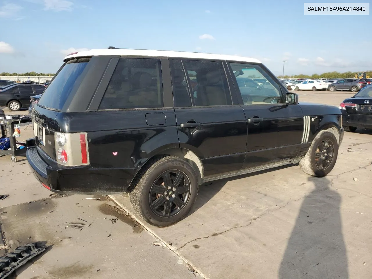 2006 Land Rover Range Rover Hse VIN: SALMF15496A214840 Lot: 78614984