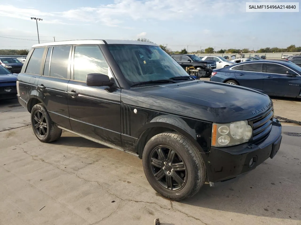 2006 Land Rover Range Rover Hse VIN: SALMF15496A214840 Lot: 78614984