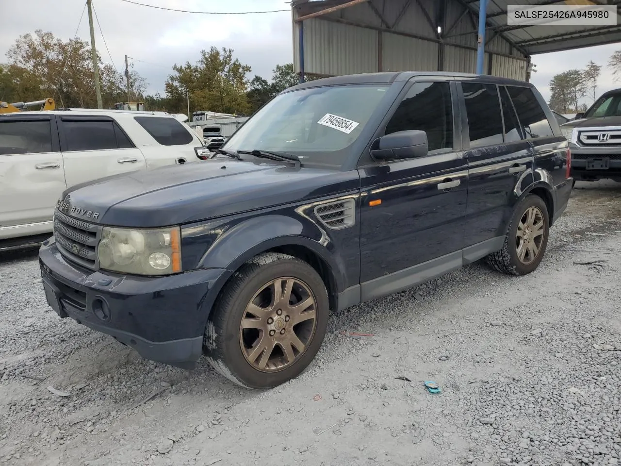 2006 Land Rover Range Rover Sport Hse VIN: SALSF25426A945980 Lot: 79459854