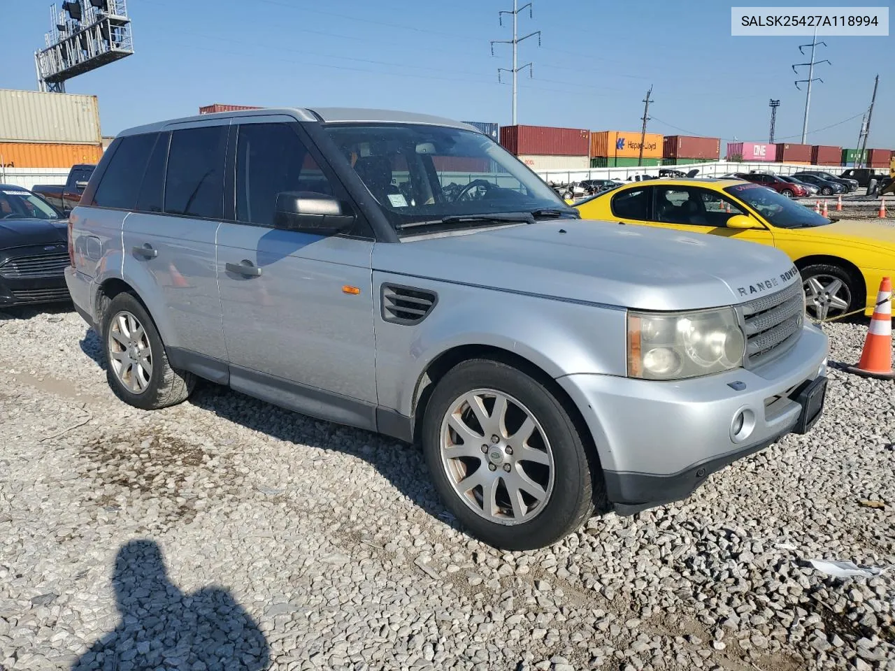 2007 Land Rover Range Rover Sport Hse VIN: SALSK25427A118994 Lot: 71041944