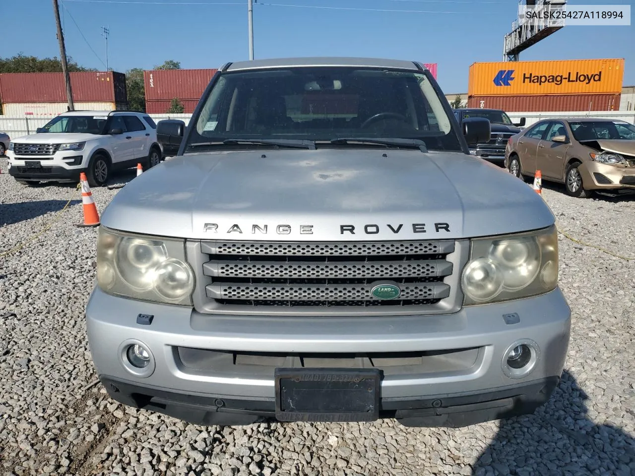 2007 Land Rover Range Rover Sport Hse VIN: SALSK25427A118994 Lot: 71041944