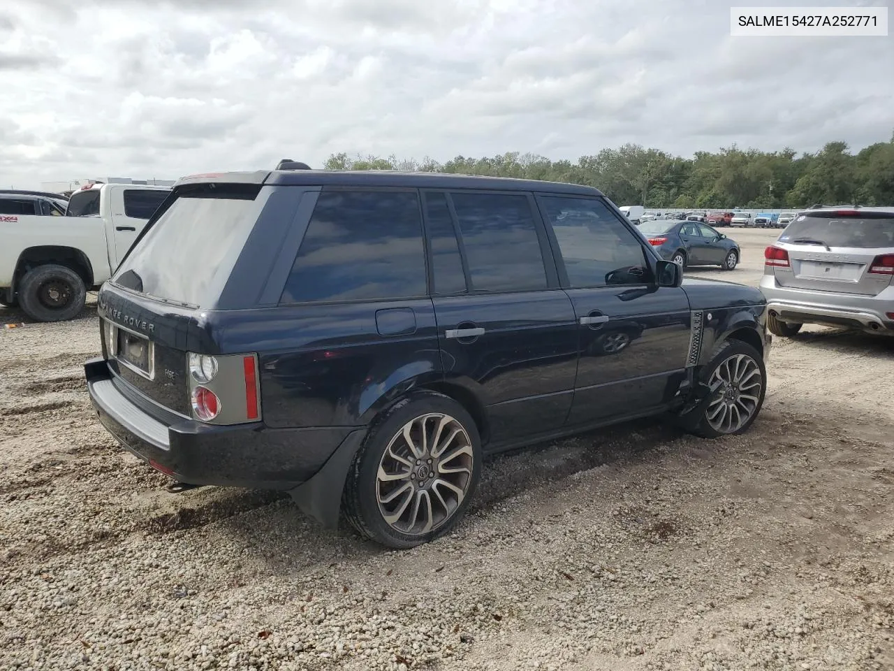 2007 Land Rover Range Rover Hse VIN: SALME15427A252771 Lot: 79395254