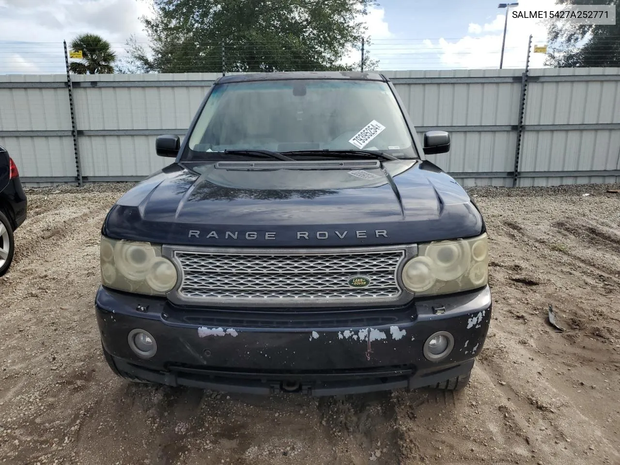 2007 Land Rover Range Rover Hse VIN: SALME15427A252771 Lot: 79395254