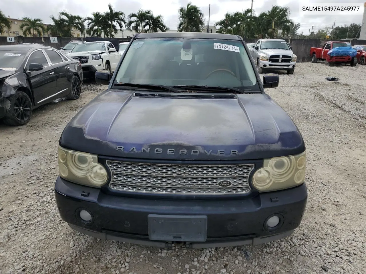 2007 Land Rover Range Rover Hse VIN: SALME15497A245977 Lot: 79724774