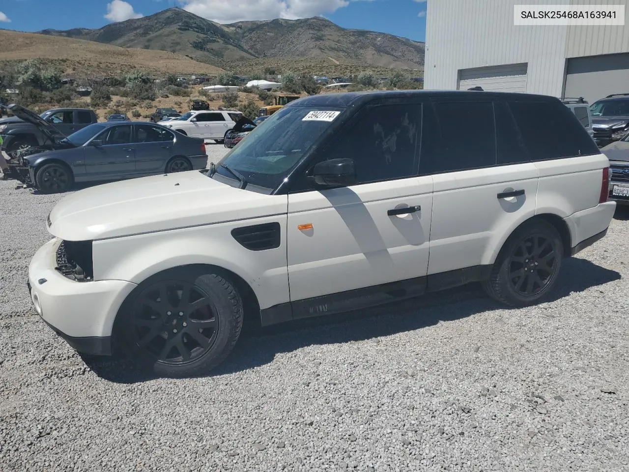 2008 Land Rover Range Rover Sport Hse VIN: SALSK25468A163941 Lot: 59427114