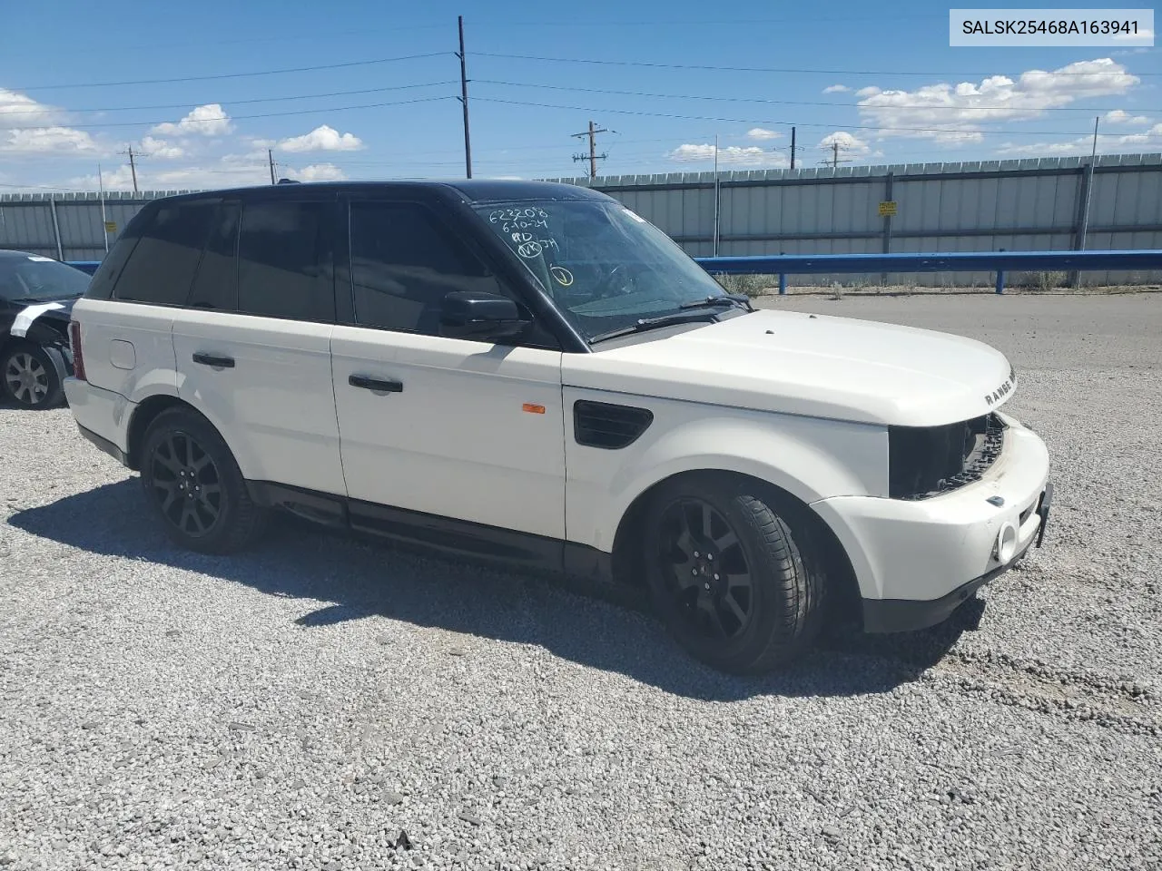 2008 Land Rover Range Rover Sport Hse VIN: SALSK25468A163941 Lot: 59427114