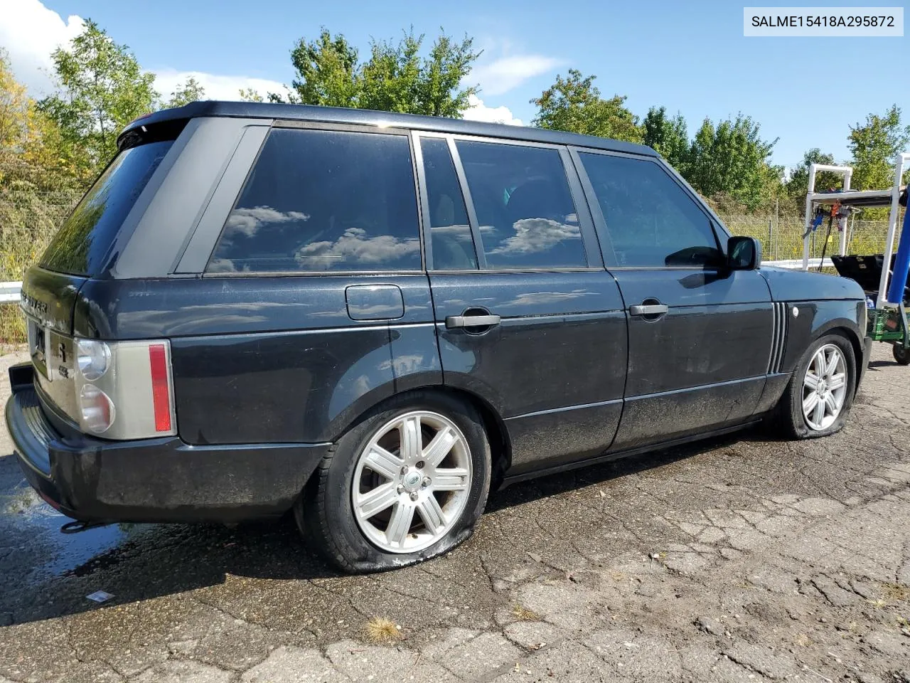 2008 Land Rover Range Rover Hse VIN: SALME15418A295872 Lot: 72245894