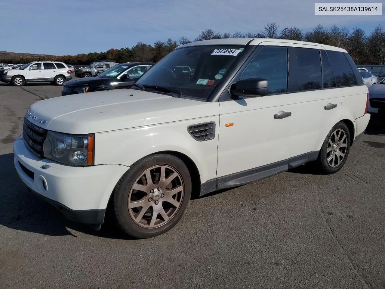 2008 Land Rover Range Rover Sport Hse VIN: SALSK25438A139614 Lot: 75458984