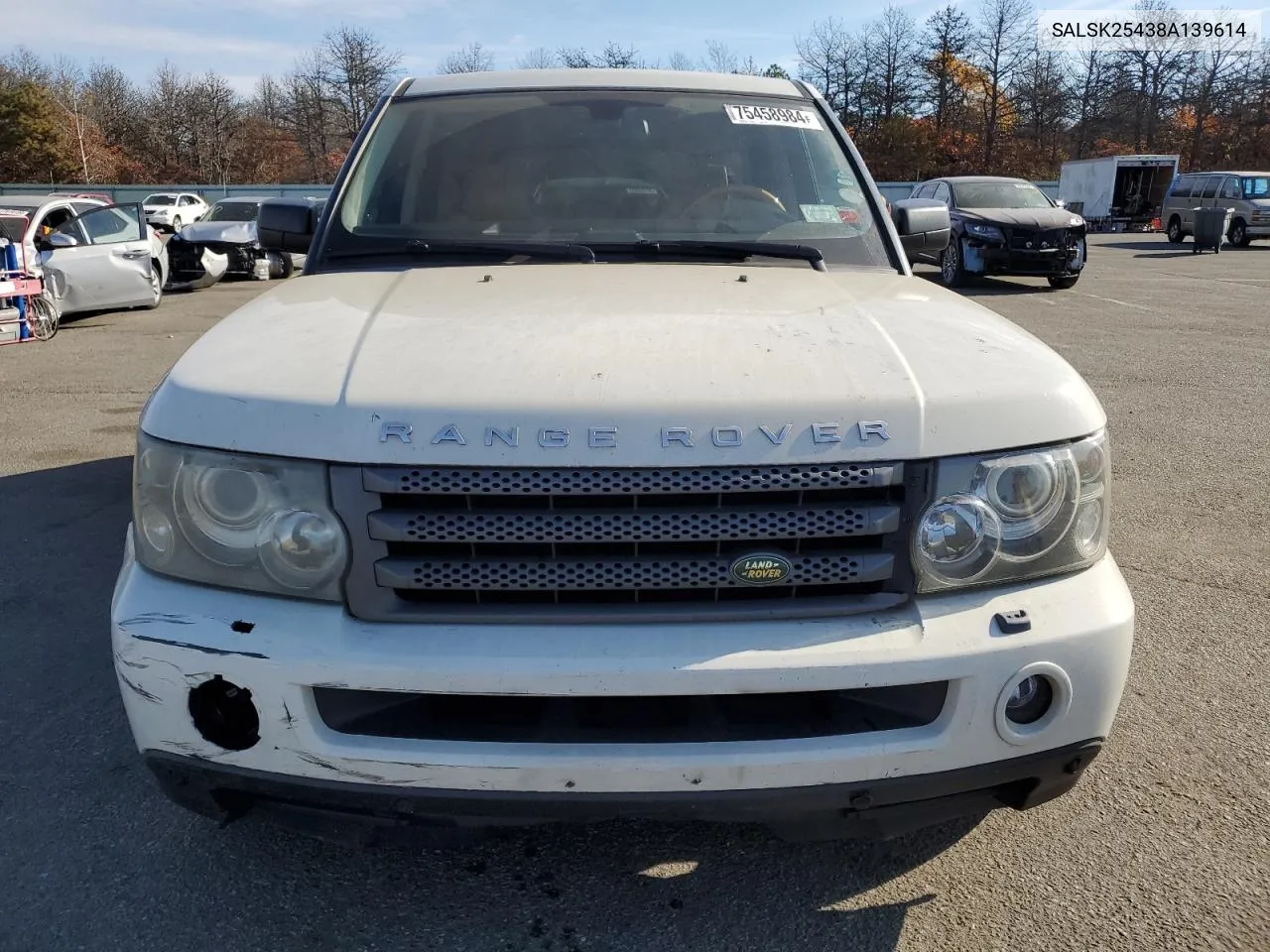 2008 Land Rover Range Rover Sport Hse VIN: SALSK25438A139614 Lot: 75458984