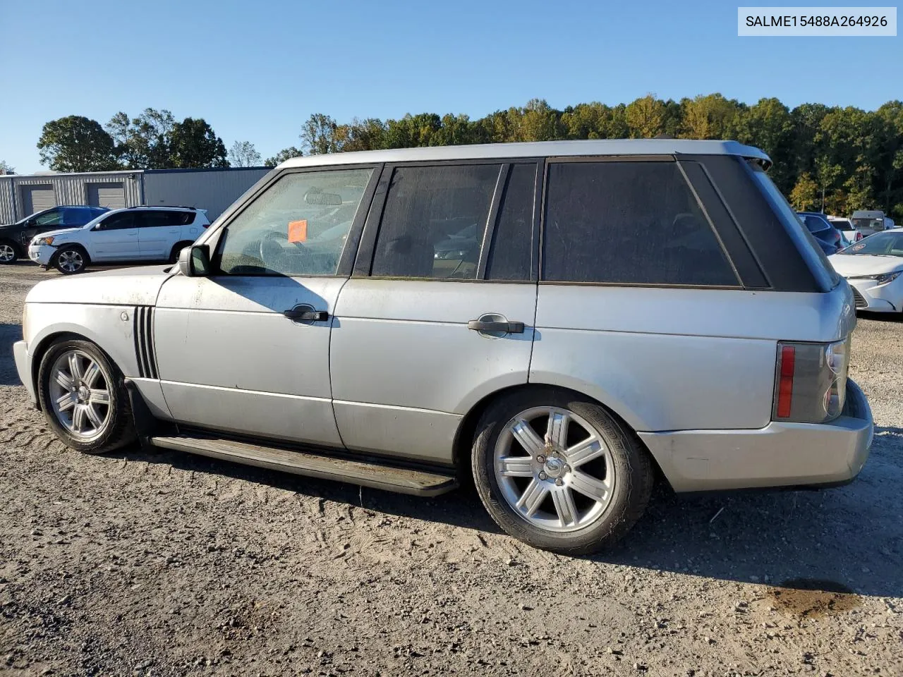 2008 Land Rover Range Rover Hse VIN: SALME15488A264926 Lot: 76669304