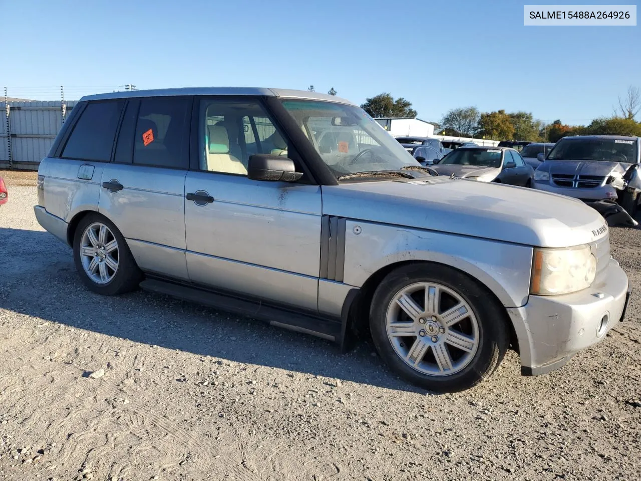 2008 Land Rover Range Rover Hse VIN: SALME15488A264926 Lot: 76669304