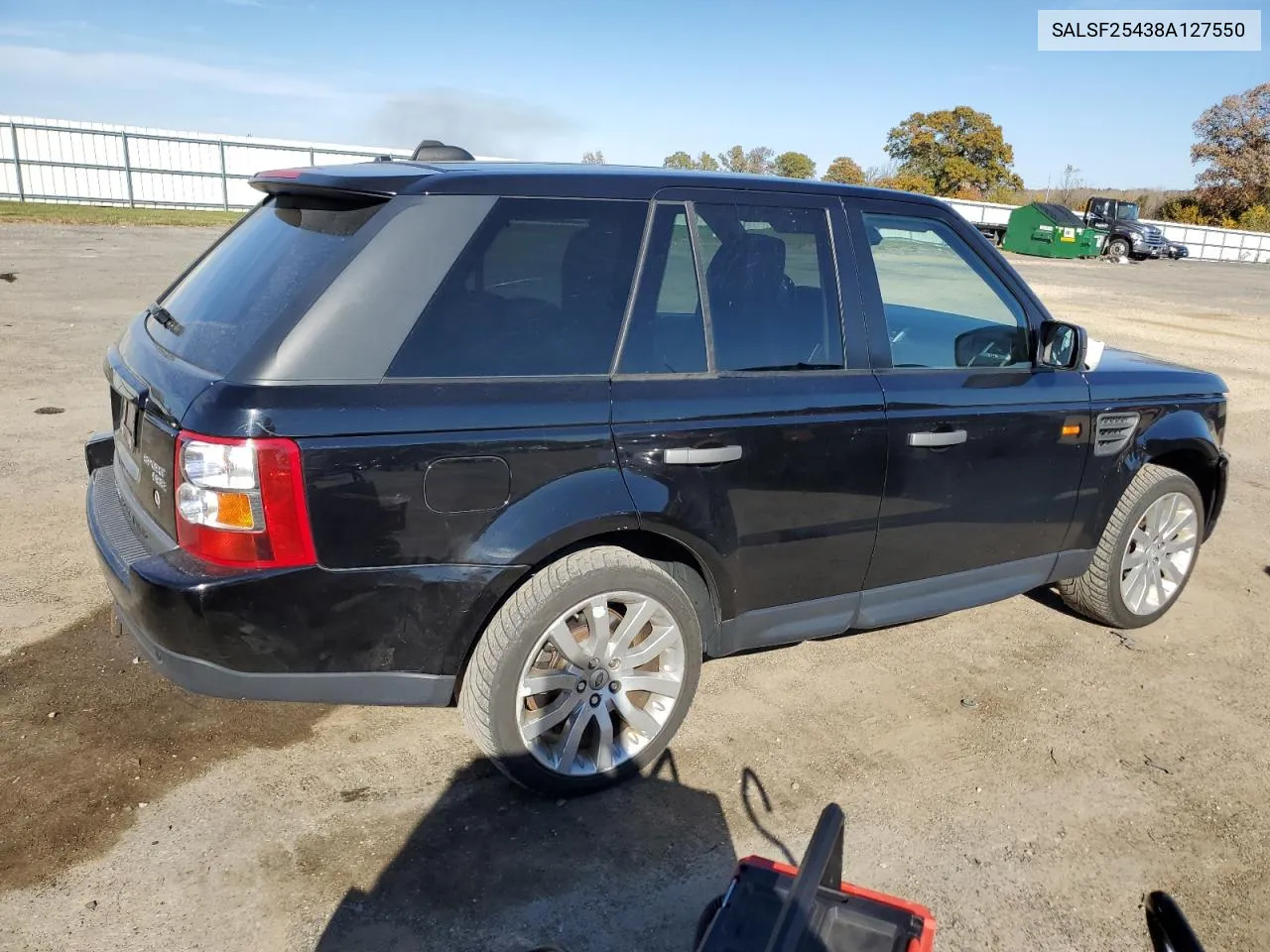 2008 Land Rover Range Rover Sport Hse VIN: SALSF25438A127550 Lot: 77875704