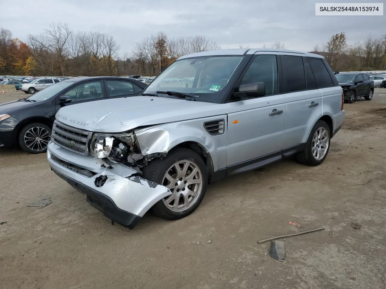 2008 Land Rover Range Rover Sport Hse VIN: SALSK25448A153974 Lot: 78193934