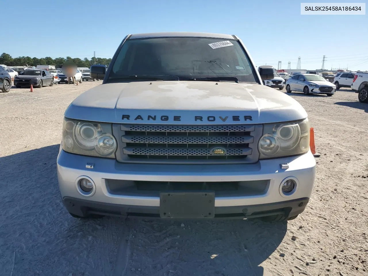 2008 Land Rover Range Rover Sport Hse VIN: SALSK25458A186434 Lot: 80370844