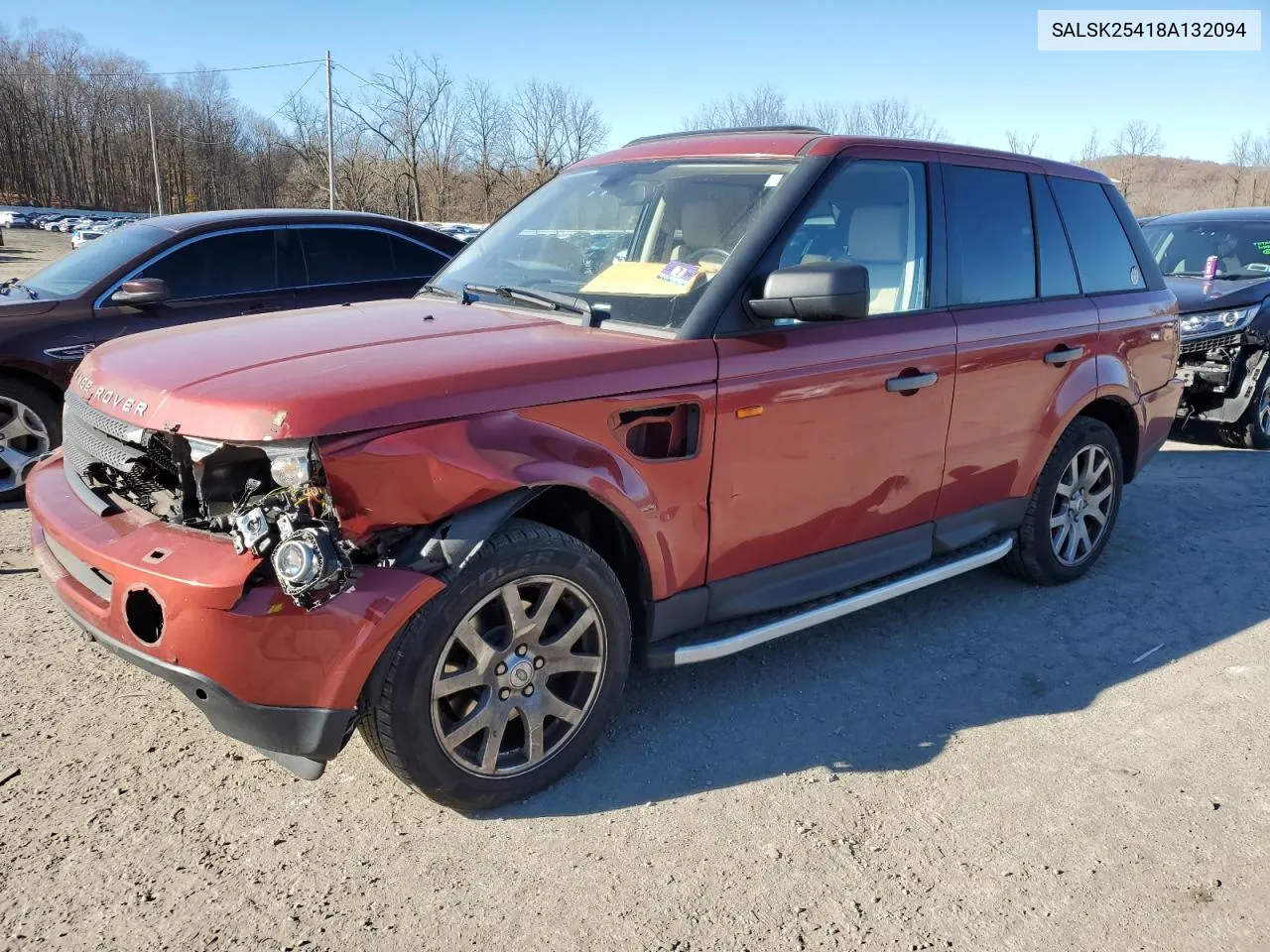 2008 Land Rover Range Rover Sport Hse VIN: SALSK25418A132094 Lot: 80631804