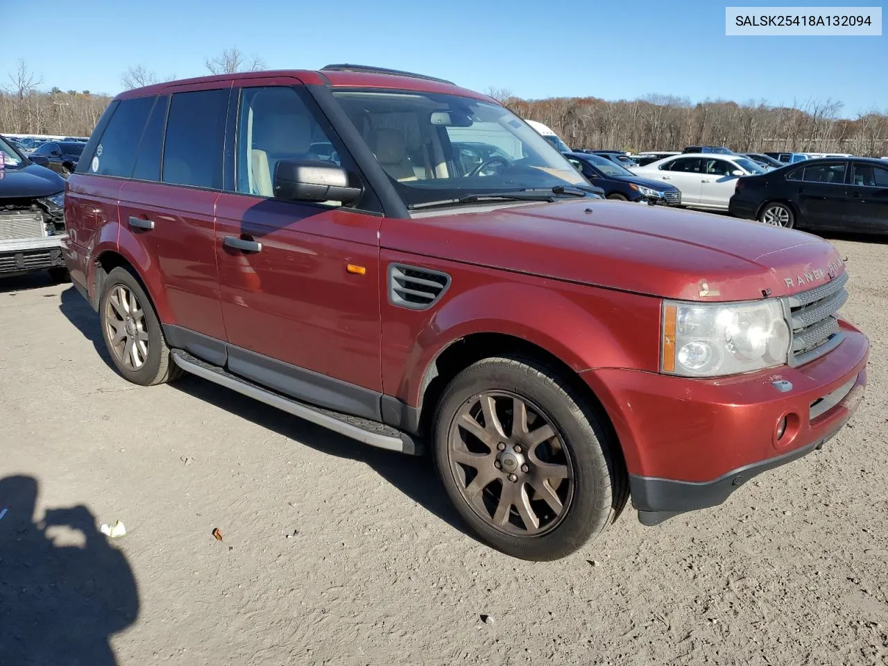 2008 Land Rover Range Rover Sport Hse VIN: SALSK25418A132094 Lot: 80631804