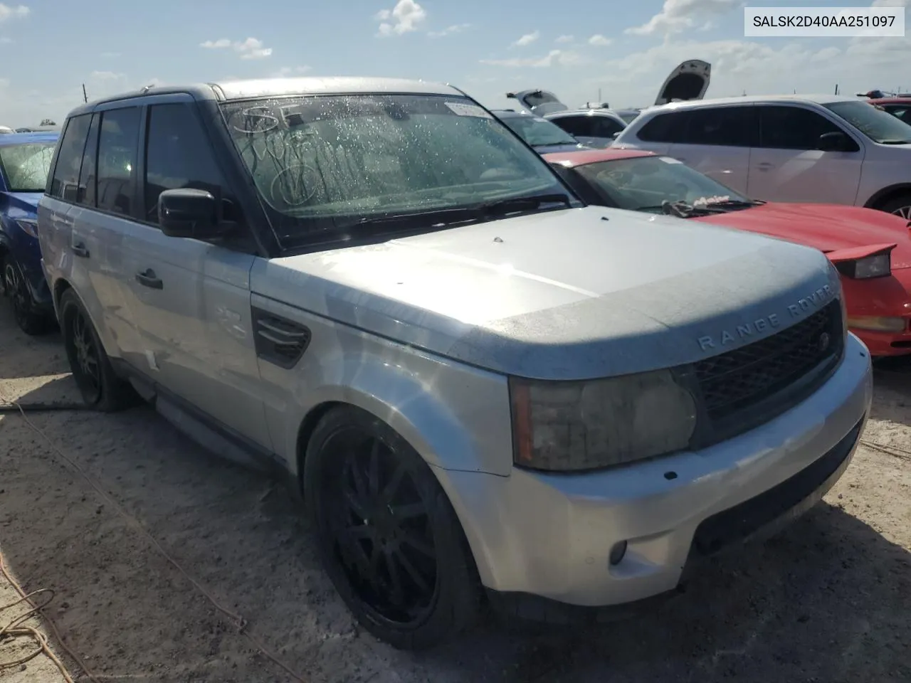 2010 Land Rover Range Rover Sport Lux VIN: SALSK2D40AA251097 Lot: 76737284