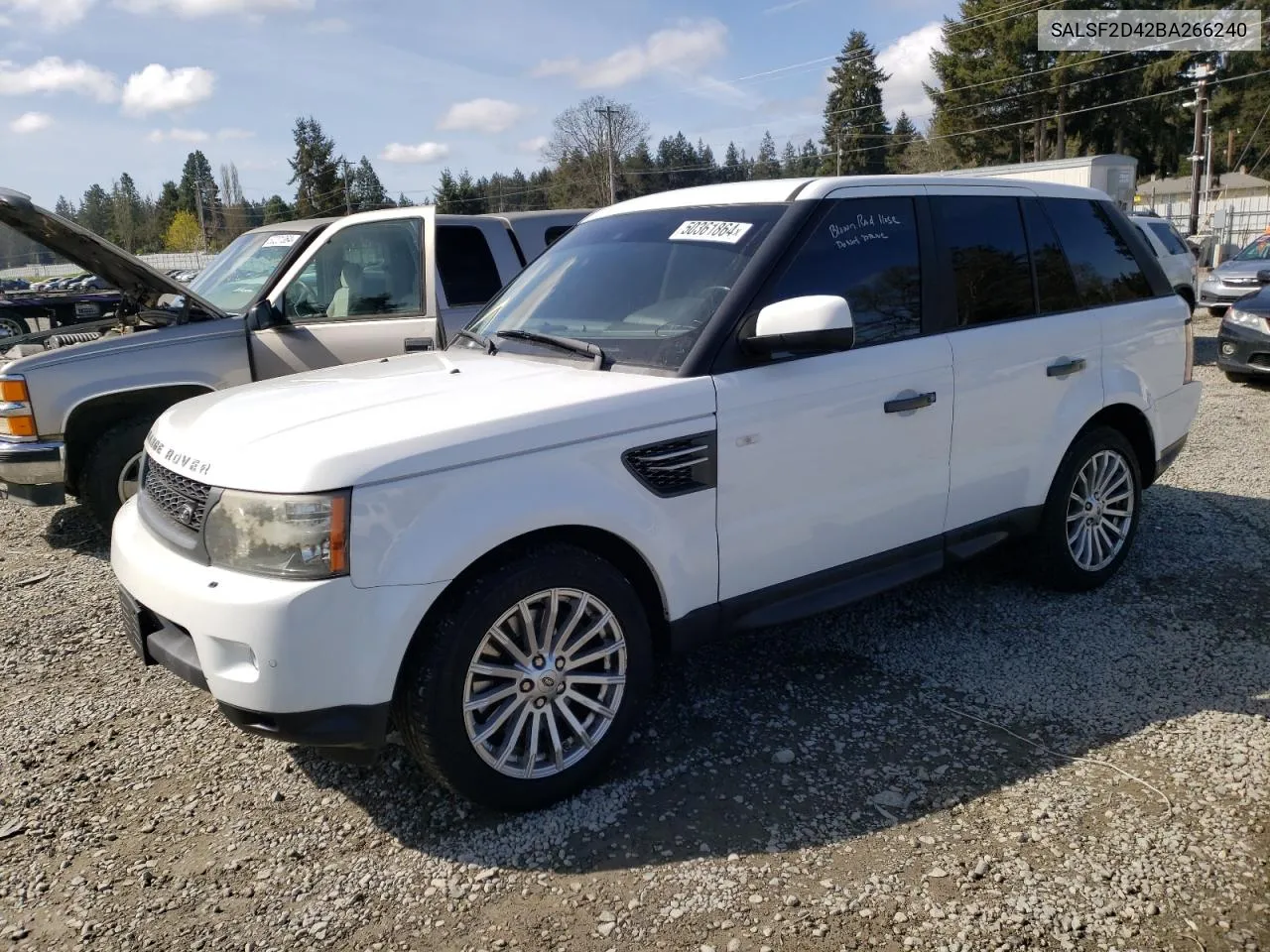 2011 Land Rover Range Rover Sport Hse VIN: SALSF2D42BA266240 Lot: 50361864