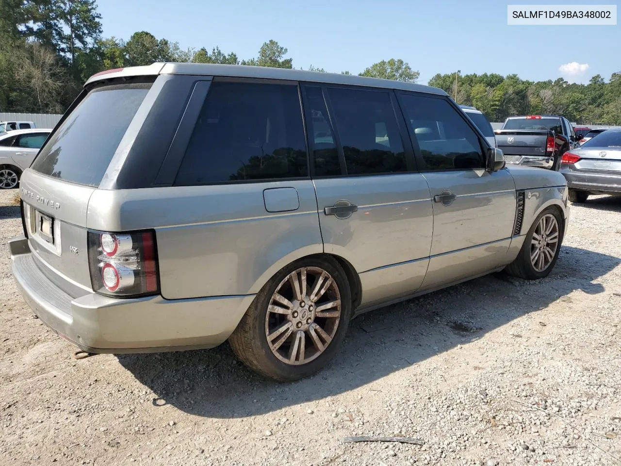 2011 Land Rover Range Rover Hse Luxury VIN: SALMF1D49BA348002 Lot: 67389444