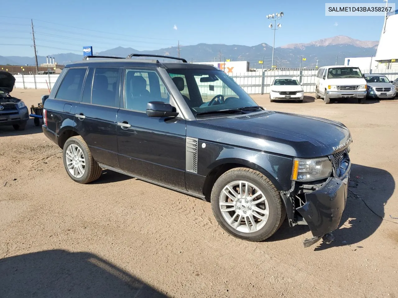 2011 Land Rover Range Rover Hse VIN: SALME1D43BA358267 Lot: 69713844