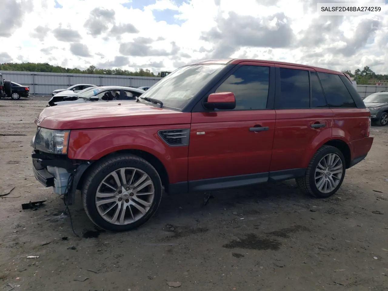 2011 Land Rover Range Rover Sport Hse VIN: SALSF2D48BA274259 Lot: 70342214