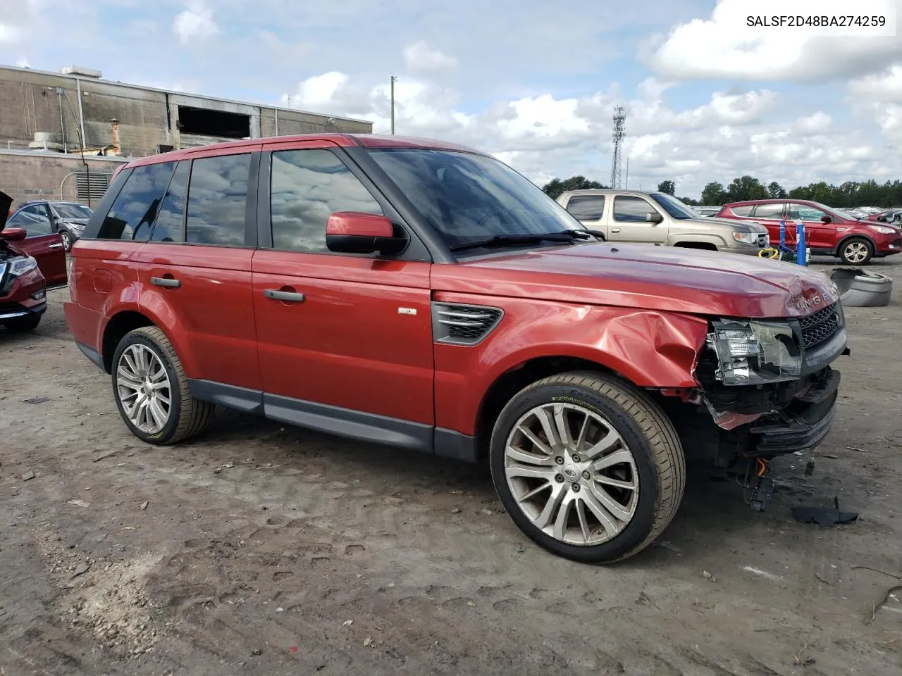 2011 Land Rover Range Rover Sport Hse VIN: SALSF2D48BA274259 Lot: 70342214