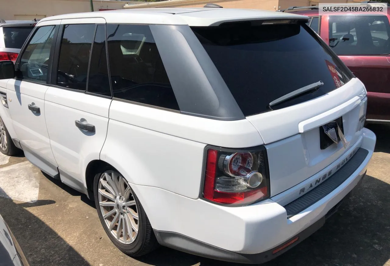 2011 Land Rover Range Rover Sport Hse VIN: SALSF2D45BA266832 Lot: 71254364