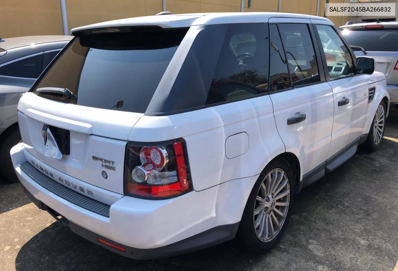 2011 Land Rover Range Rover Sport Hse VIN: SALSF2D45BA266832 Lot: 71254364