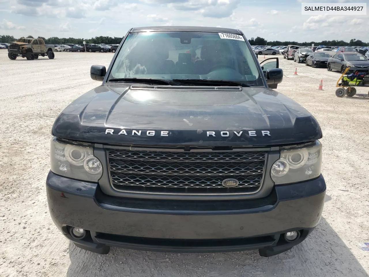 2011 Land Rover Range Rover Hse VIN: SALME1D44BA344927 Lot: 71605684