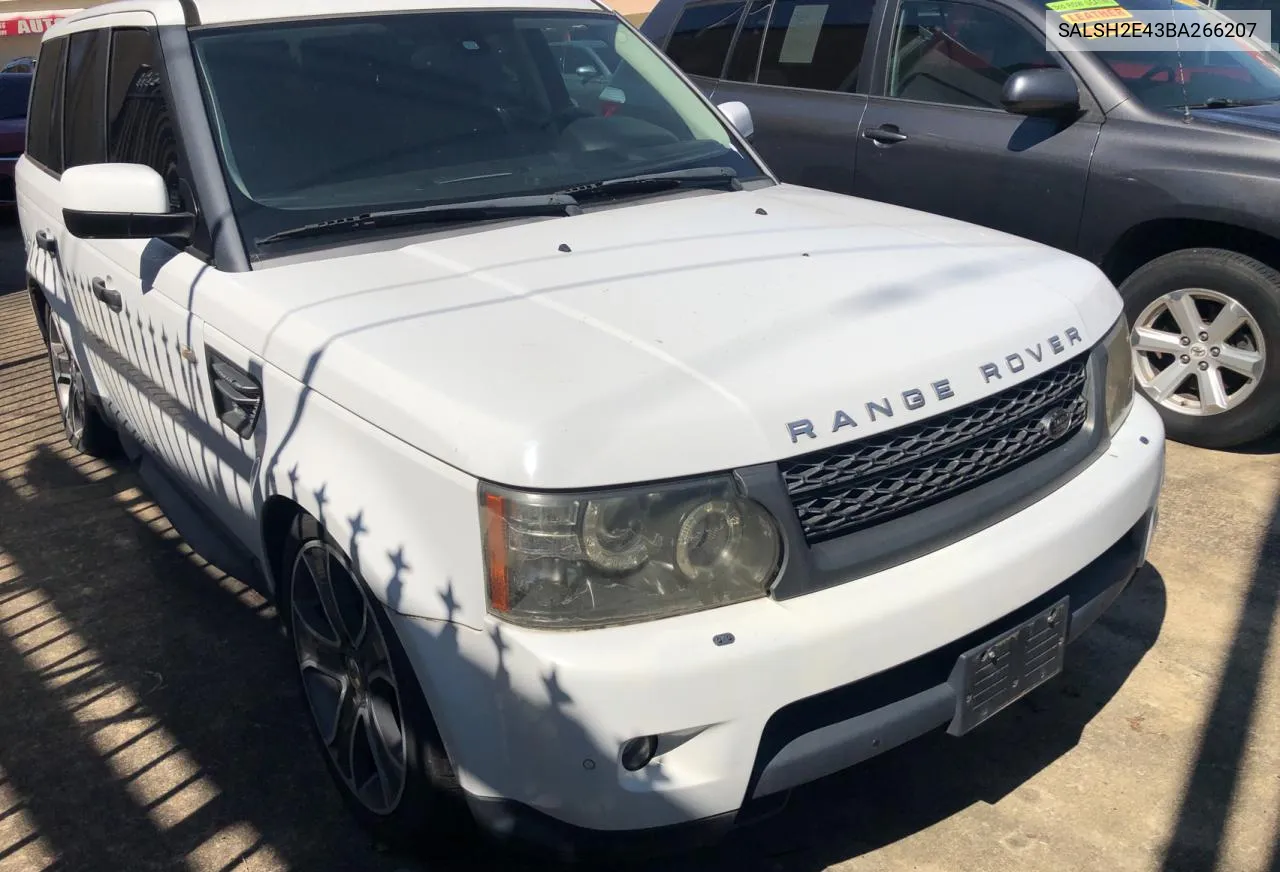 2011 Land Rover Range Rover Sport Sc VIN: SALSH2E43BA266207 Lot: 72563254