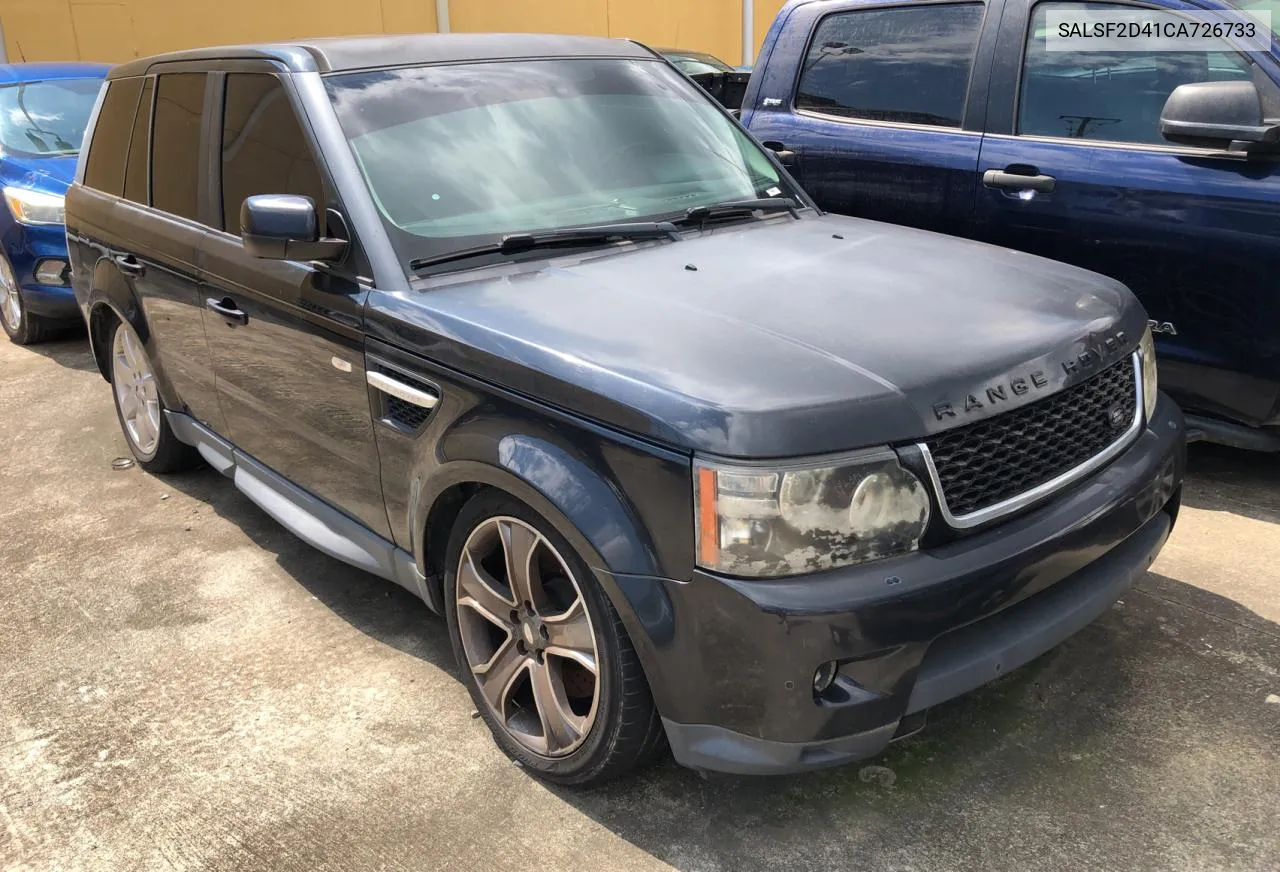 2012 Land Rover Range Rover Sport Hse VIN: SALSF2D41CA726733 Lot: 73524364