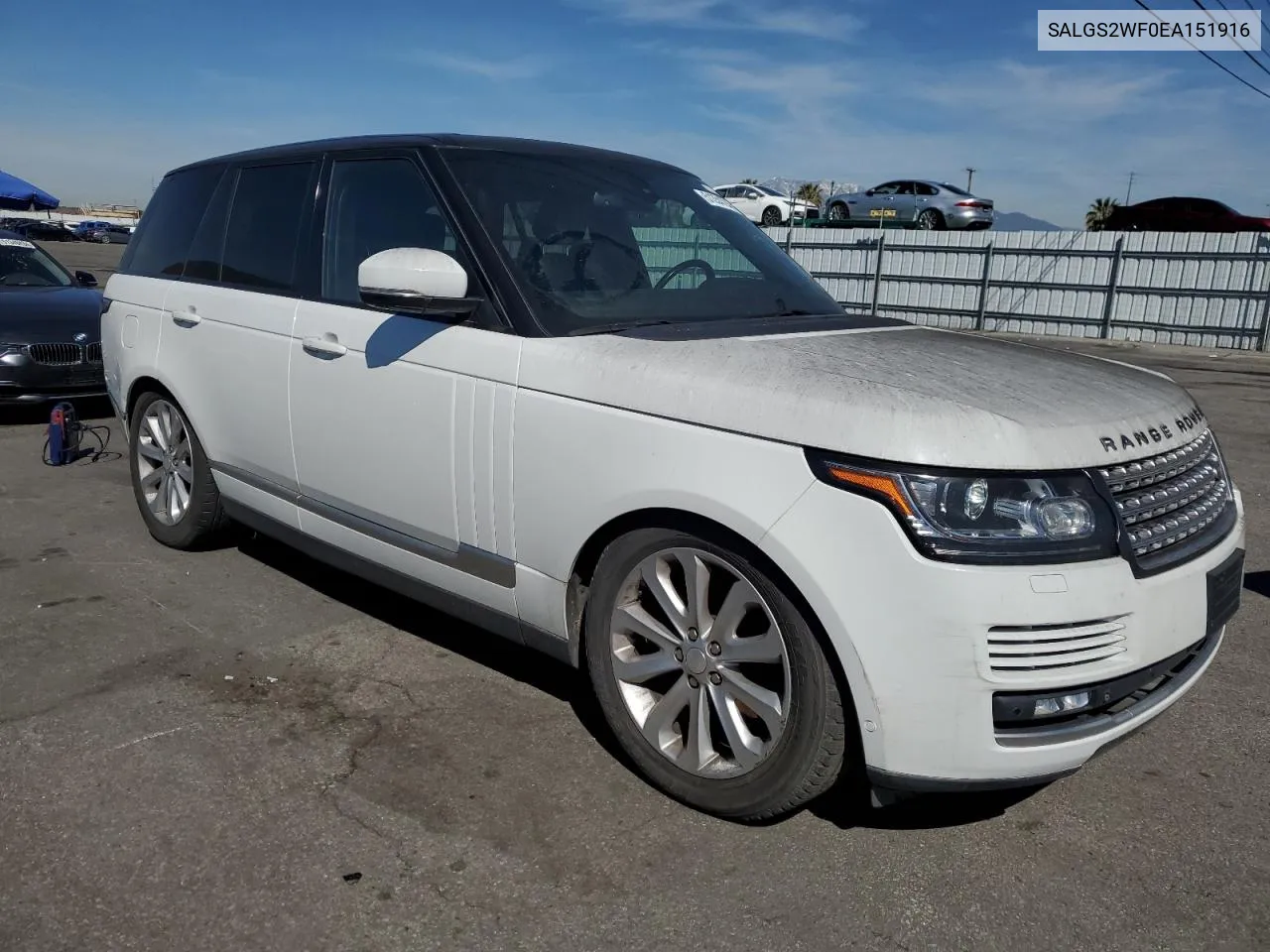 2014 Land Rover Range Rover Hse VIN: SALGS2WF0EA151916 Lot: 51354794