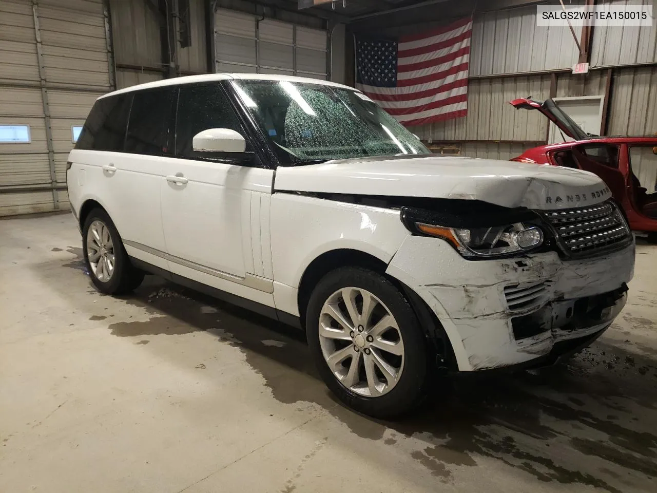 2014 Land Rover Range Rover Hse VIN: SALGS2WF1EA150015 Lot: 52380244