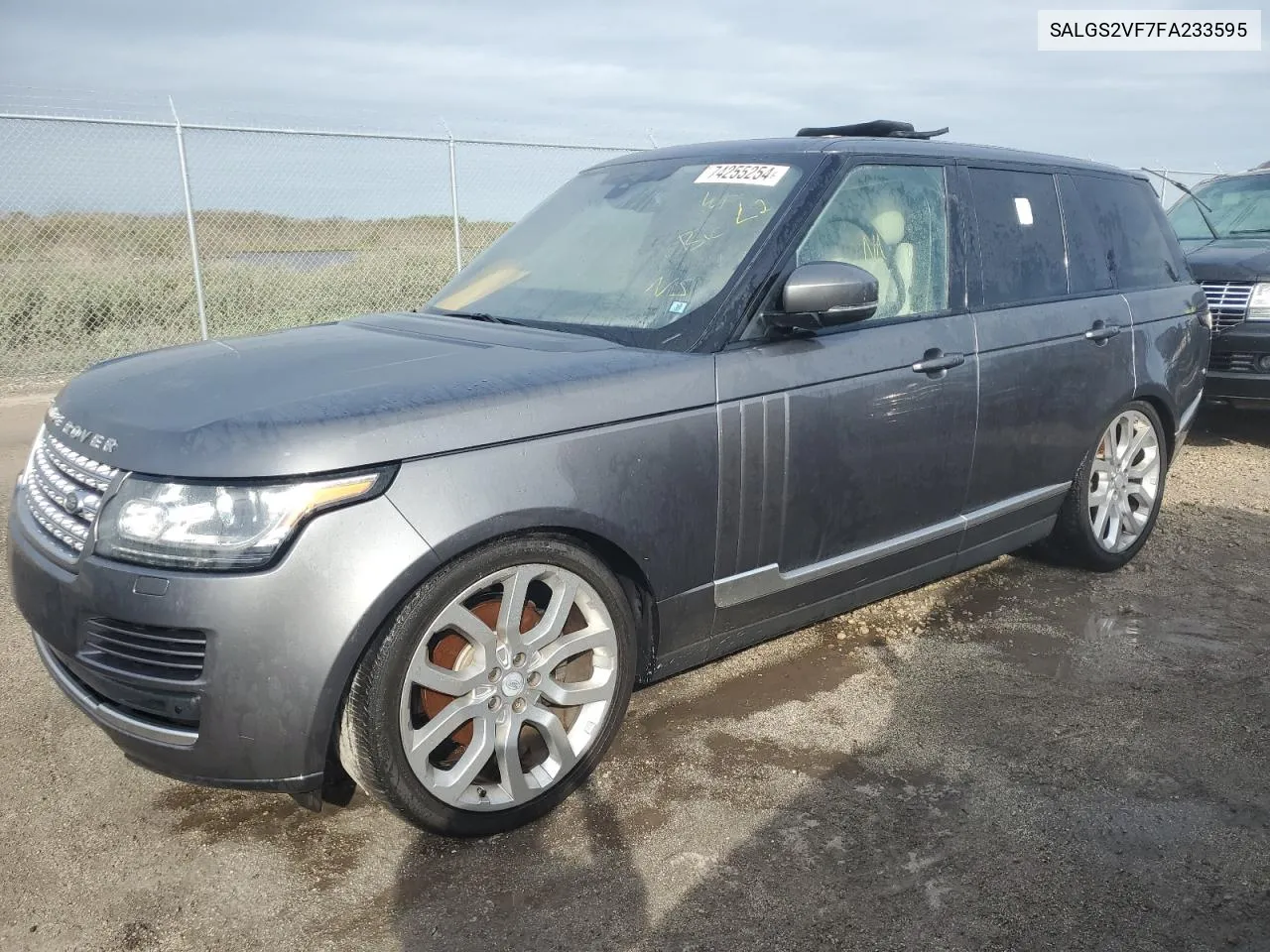 2015 Land Rover Range Rover Hse VIN: SALGS2VF7FA233595 Lot: 74255254